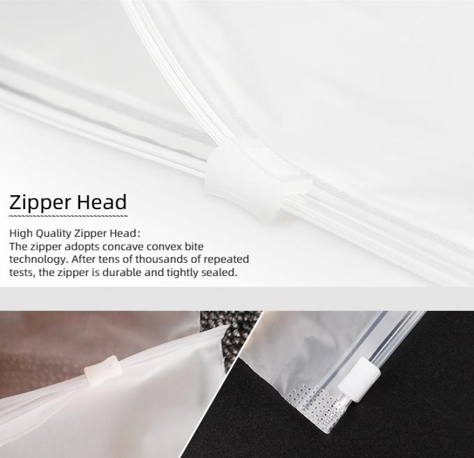 अनुकूलित आकार सीपीई ज़िपर बैग मैट फ्रॉस्टेड पैकेजिंग बैग शिपिंग के लिए ज़िपलॉक क्लोजर के साथ 0