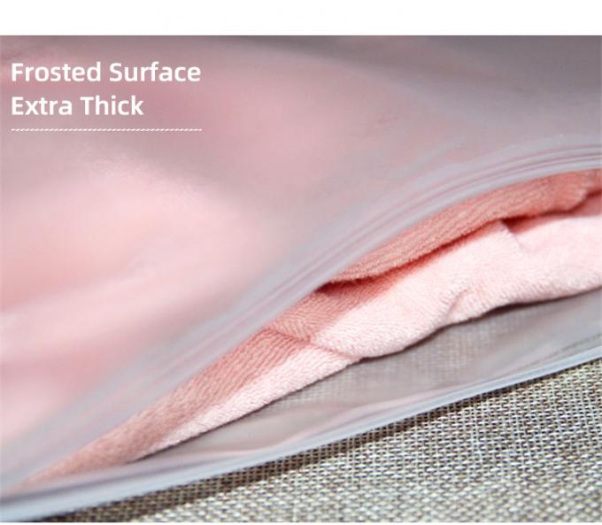 अनुकूलित आकार सीपीई ज़िपर बैग मैट फ्रॉस्टेड पैकेजिंग बैग शिपिंग के लिए ज़िपलॉक क्लोजर के साथ 2