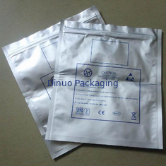 500PCS ESD शील्डिंग बैग ज़िप लॉक/एंटी स्टेटिक सुरक्षा के लिए ओपन टॉप सिल्वर