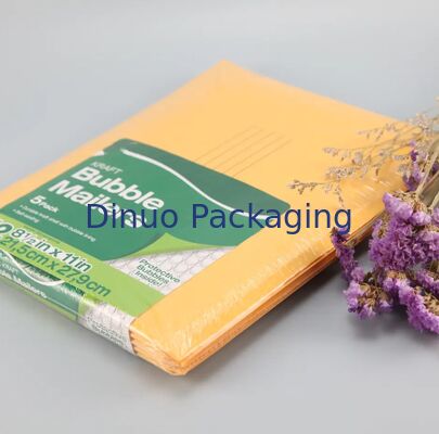 Self-sealing Kraft Bubble Mailers Made with Low Density Polyethylene Inner Materials Customized Logo Offering Mailing Solutions