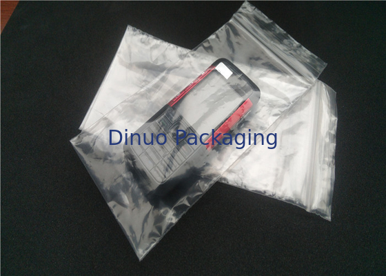 कस्टम मुद्रित विरोधी स्थैतिक पीई प्लास्टिक बैग Ziplock शीर्ष के साथ पनरोक विरोधी धूल