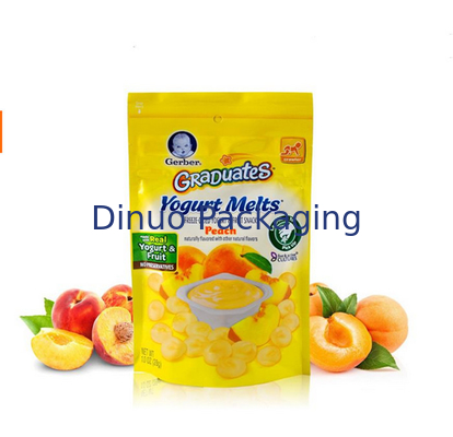 Resealable लॉक कस्टम मुद्रित पाउच, प्लास्टिक खाद्य पैकेजिंग बैग खड़े हो जाओ