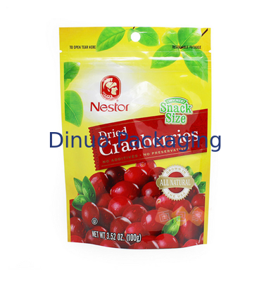 Resealable लॉक कस्टम मुद्रित पाउच, प्लास्टिक खाद्य पैकेजिंग बैग खड़े हो जाओ
